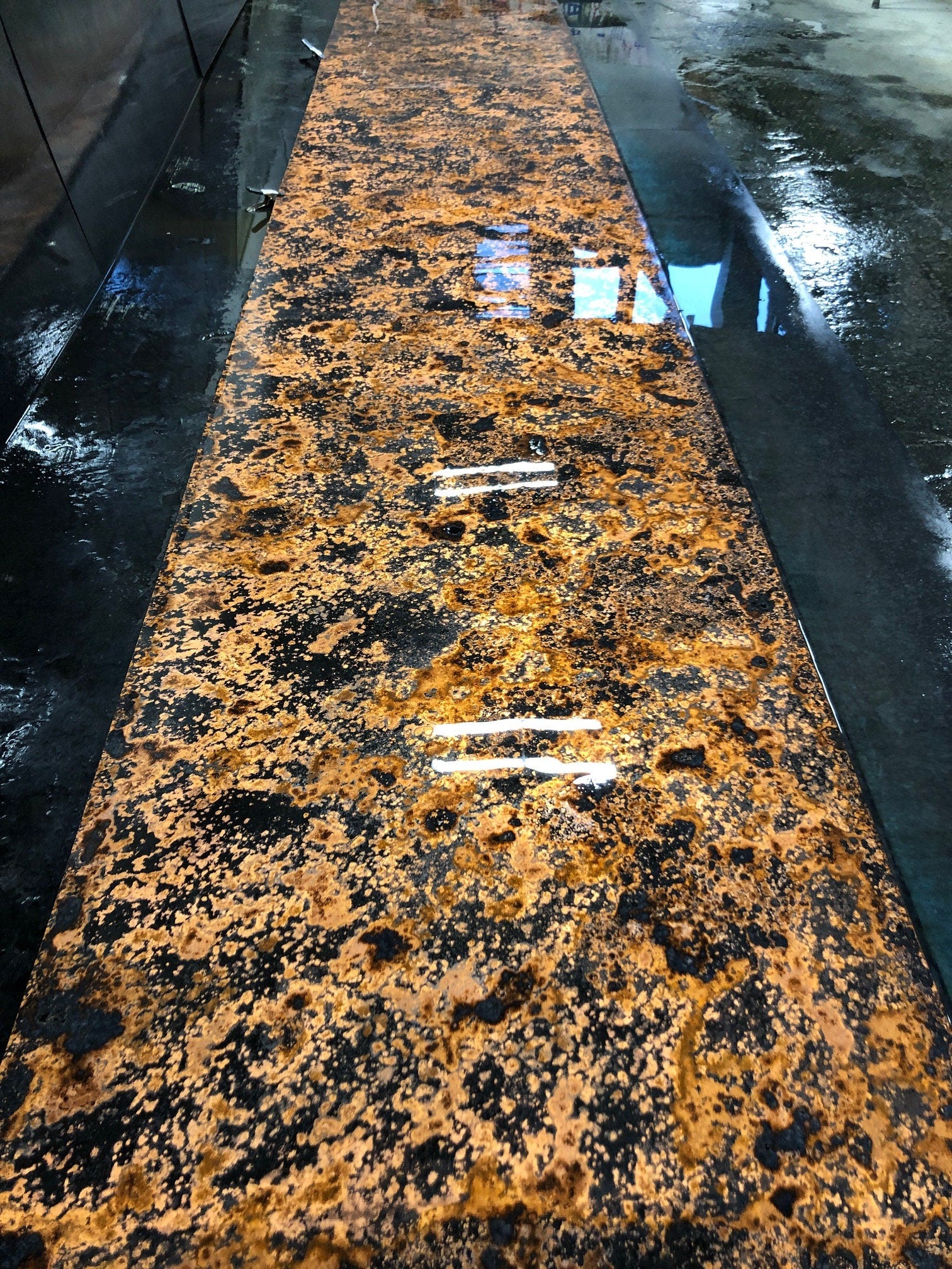 Light Gauge Patina Sheet Copper in Mottled
