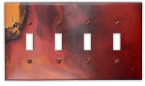 Copper Switch Plate in Rojo Y Negro - Additional Configurations Available!