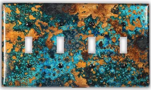 Copper Switch Plate in Mystic Topaz - Additional Configurations Available!