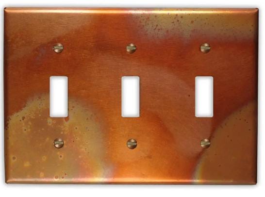 Copper Switch Plate in Flamed - Additional Configurations Available!