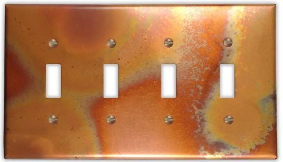Copper Switch Plate in Flamed - Additional Configurations Available!