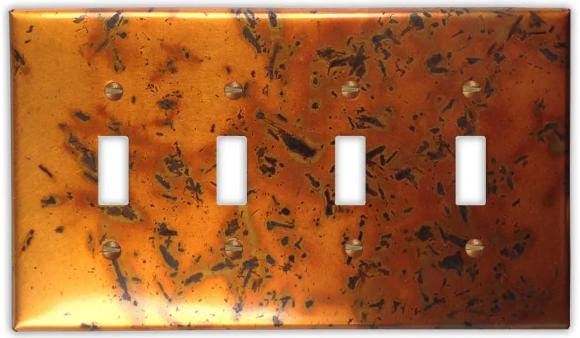 Copper Switch Plate in Golden Bamboo - Additional Configurations Available!