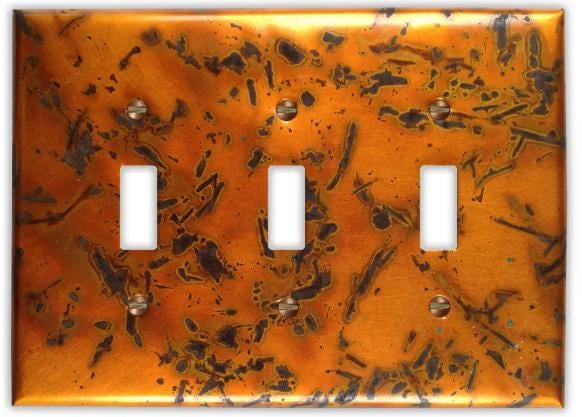 Copper Switch Plate in Golden Bamboo - Additional Configurations Available!