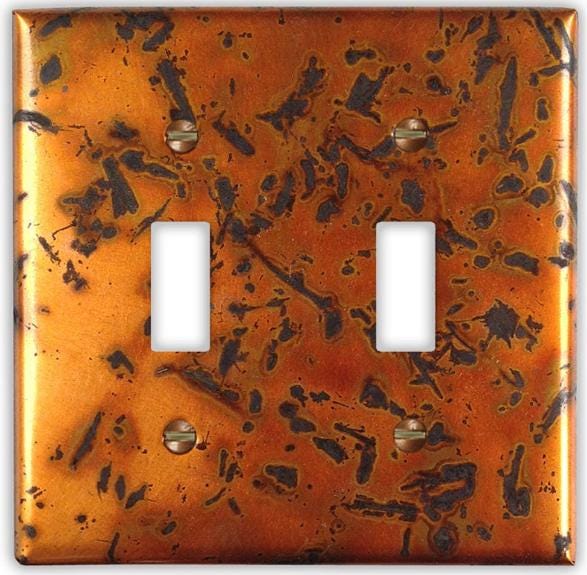 Copper Switch Plate in Golden Bamboo - Additional Configurations Available!