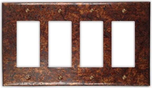Copper Switch Plate in Dark Distressed - Additional Configurations Available!