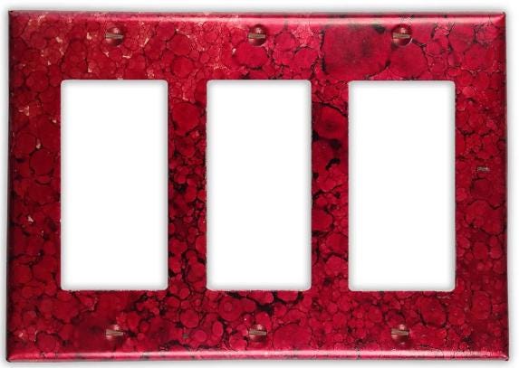 Copper Switch Plate in Red Wine - Additional Configurations Available!
