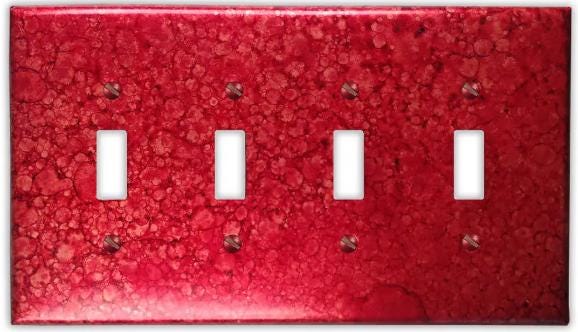 Copper Switch Plate in Red Wine - Additional Configurations Available!