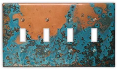 Copper Switch Plate in Azul - Additional Configurations Available!