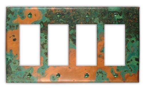 Copper Switch Plate in Verde- Additional Configurations Available!
