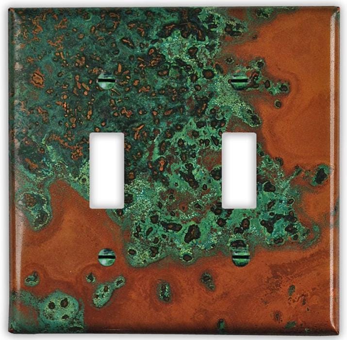 Copper Switch Plate in Verde- Additional Configurations Available!