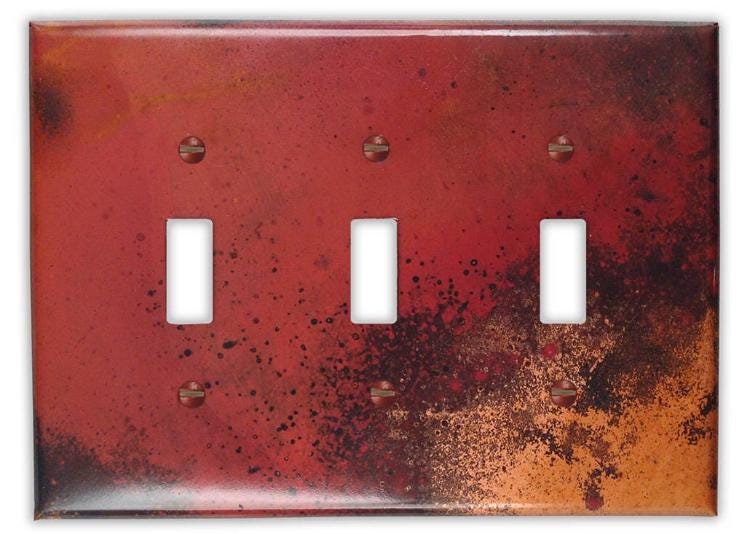 Copper Switch Plate in Rojo Y Negro - Additional Configurations Available!