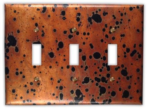 Copper Switch Plate in Sunburst- Additional Configurations Available!