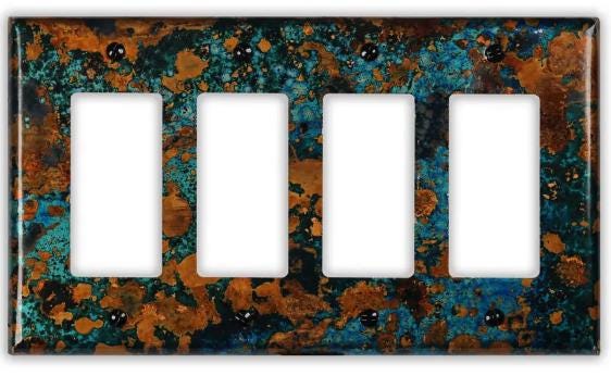 Copper Switch Plate in Mystic Topaz - Additional Configurations Available!