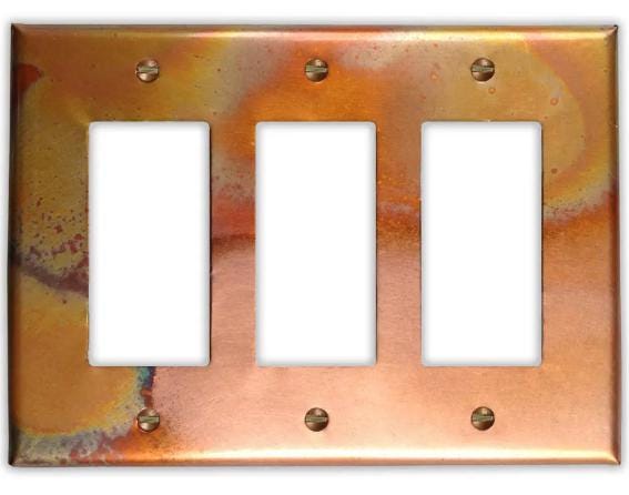 Copper Switch Plate in Flamed - Additional Configurations Available!