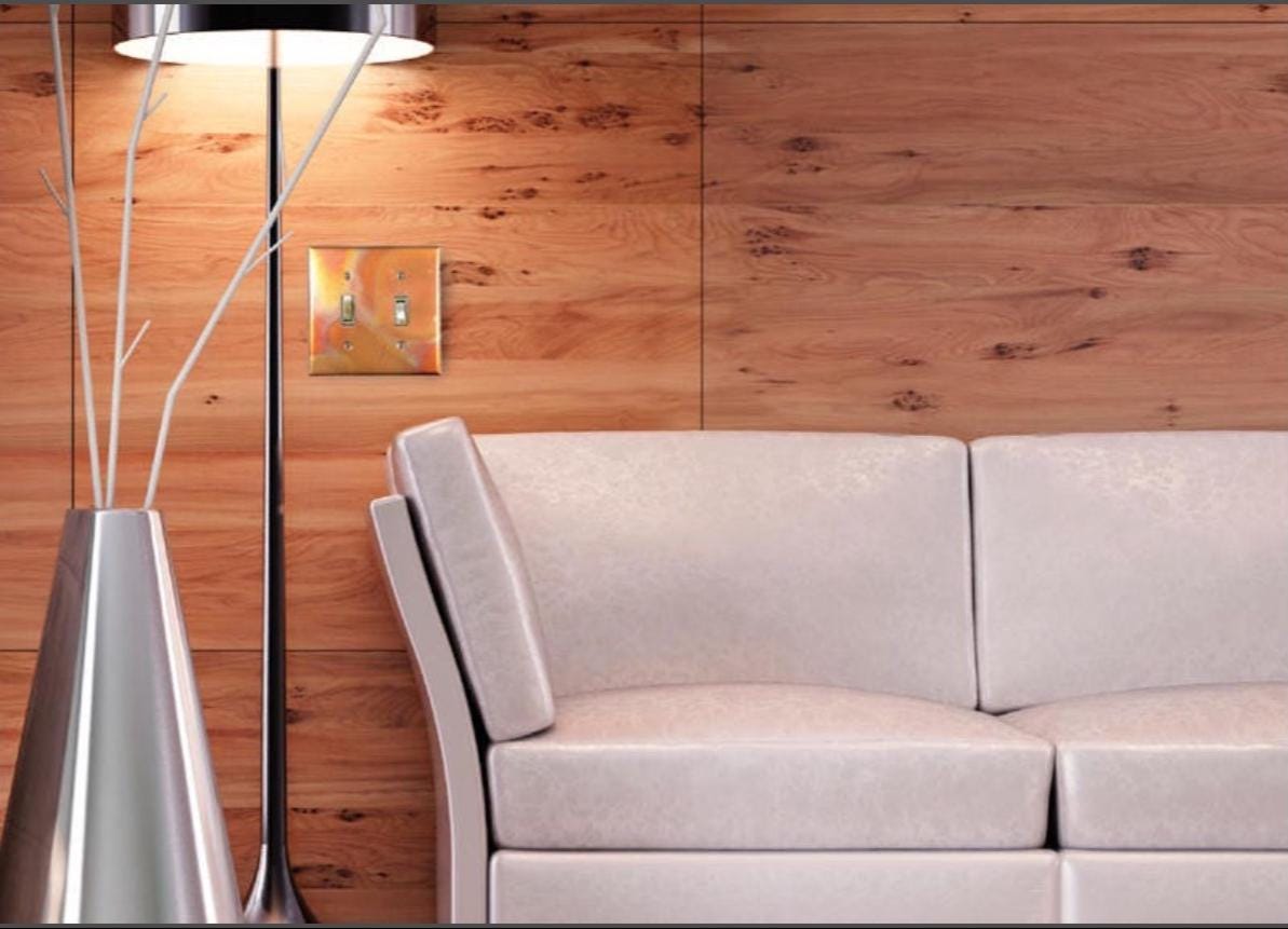 Copper Switch Plate in Flamed - Additional Configurations Available!